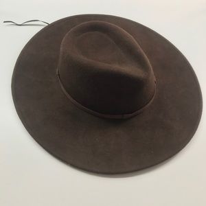 WYETH Brown 100% Wool Fashion Hat